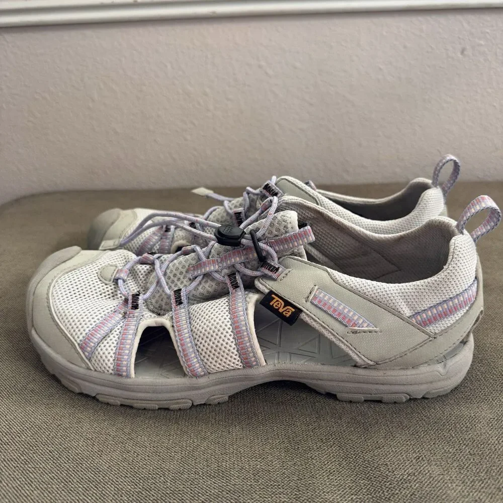 Teva Sandals Kids Youth Size 6 Manatee Hiking Water Shoes Grey Purple Closed Toe